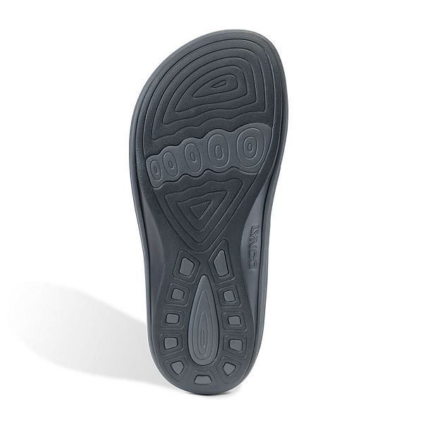 Aetrex Men's Bali Orthotic Slippers Charcoal Sandals UK 5268-628